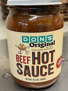 DON'S ORIGINAL BEEF HOT SAUCE 15.5 oz.